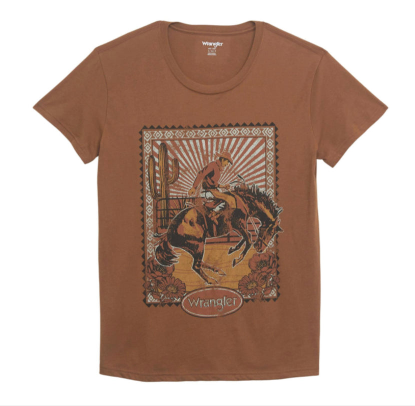 WRANGLER WOMENS BOYFRIEND TEE DESERT BUCK