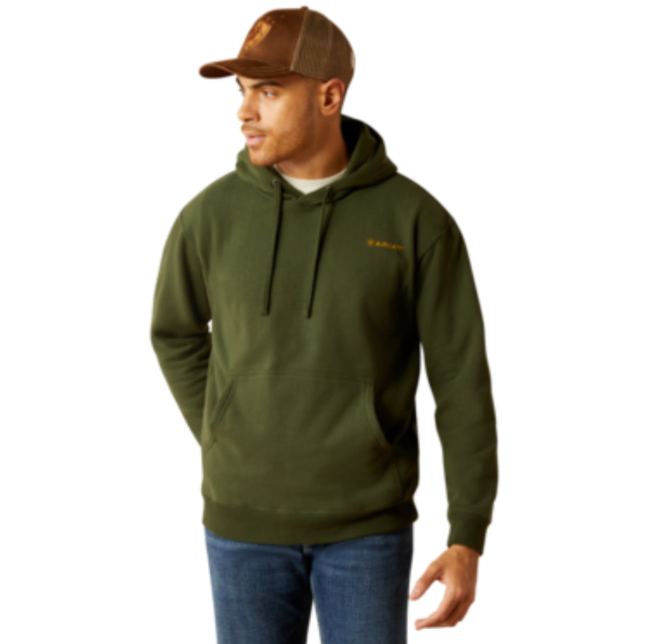 ARIAT MENS BARBWIRE SKULL HOODIE