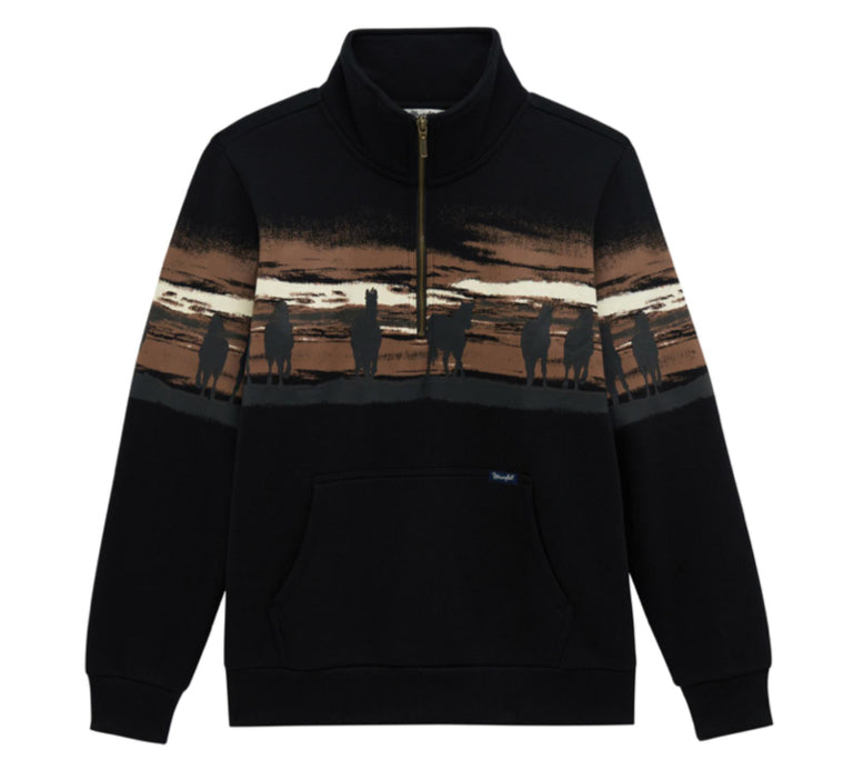 WRANGLER RETRO WOMENS PUNCHY 1/4 ZIP SWEATSHIRT