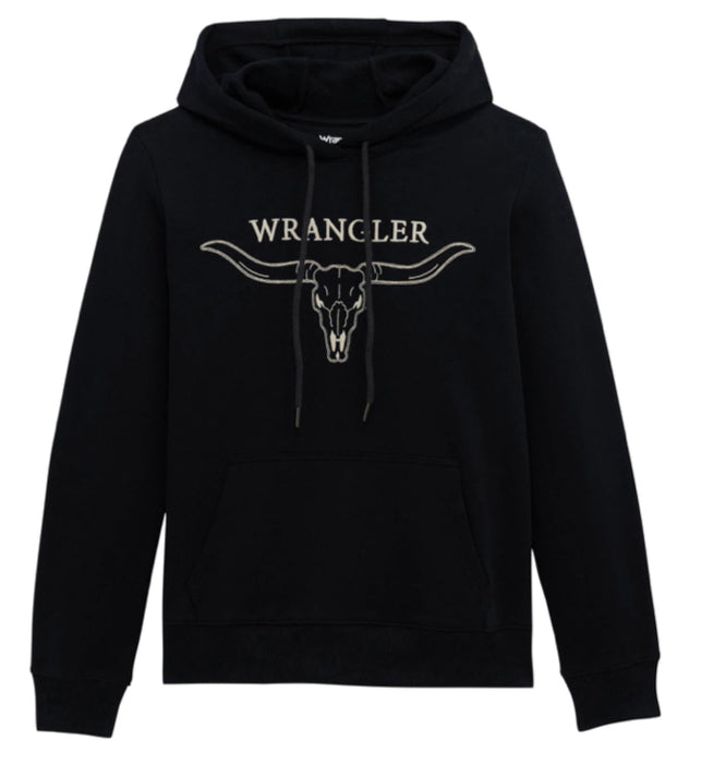 WRANGLER WOMENS LONGHORN LOGO FLEECE HOODIE
