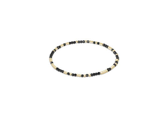 E NEWTON EXTENDS HOPE UNWRITTEN FACETED HEMATITE 2MM BEAD BRACELET
