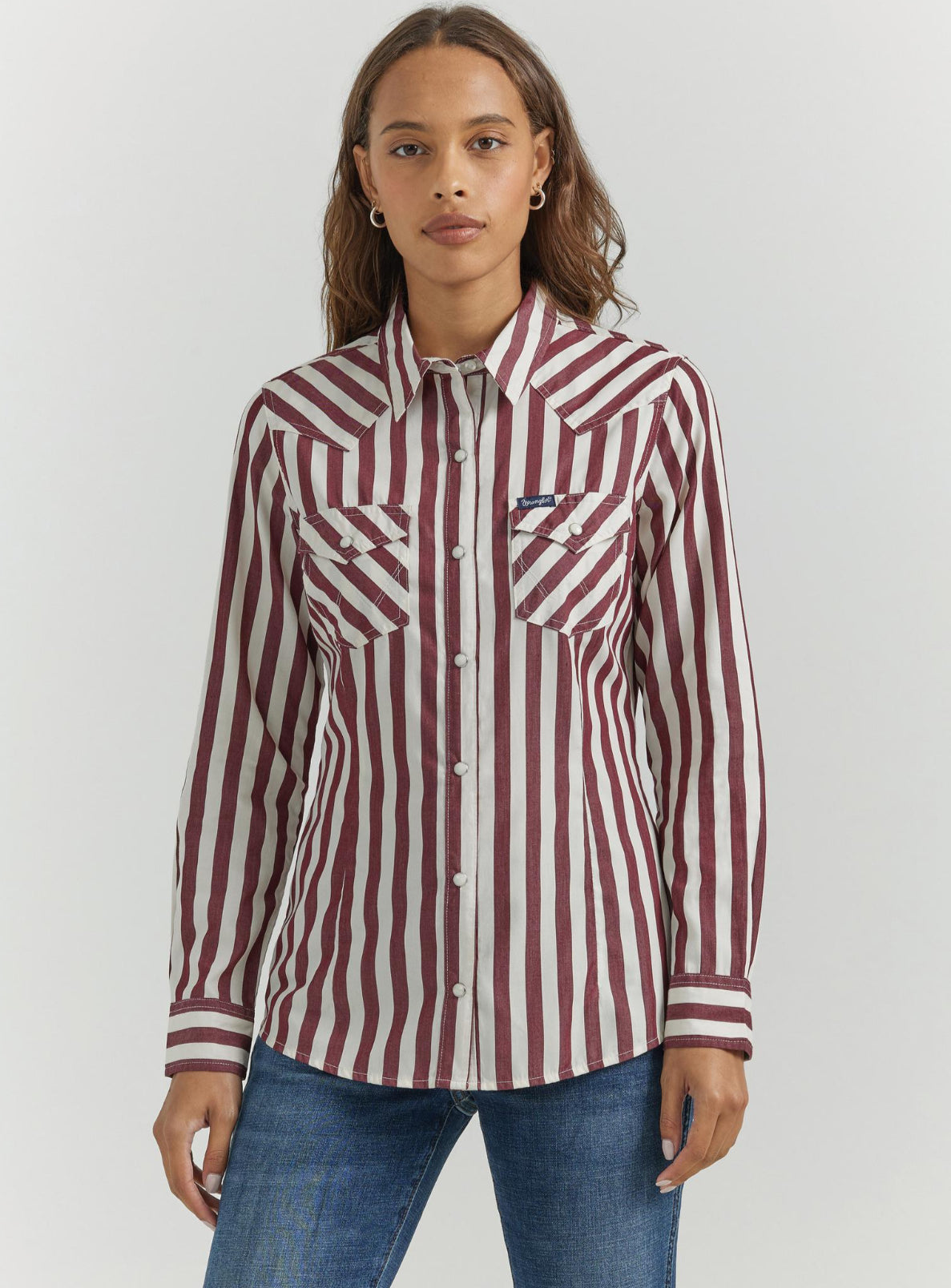 WRANGLER WOMENS WESTERN DRESS SNAP SHIRT