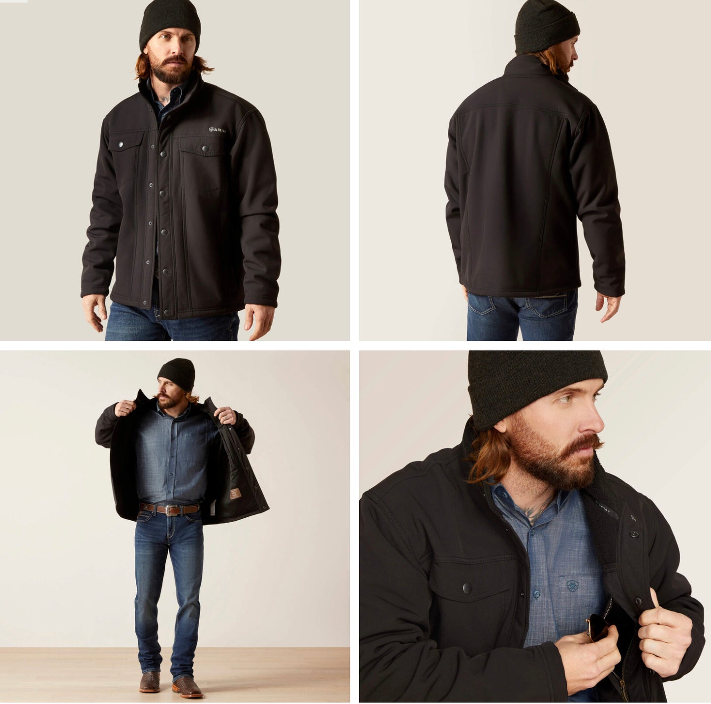 ARIAT MENS VERNON SHERPA 2.0 JACKET IN BLACK