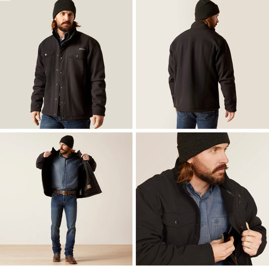 ARIAT MENS VERNON SHERPA 2.0 JACKET IN BLACK