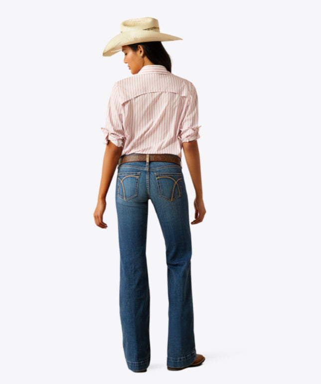 ARIAT WOMENS MID RISE HASLEY SLIM TROUSER JEANS