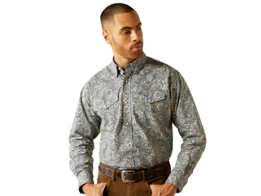 ARIAT MENS ROCKY LOMG SLEEVE SNAP SHIRT