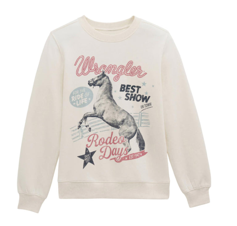 WRANGLER WOMENS RETRO CREW PULLOVER FLEECE