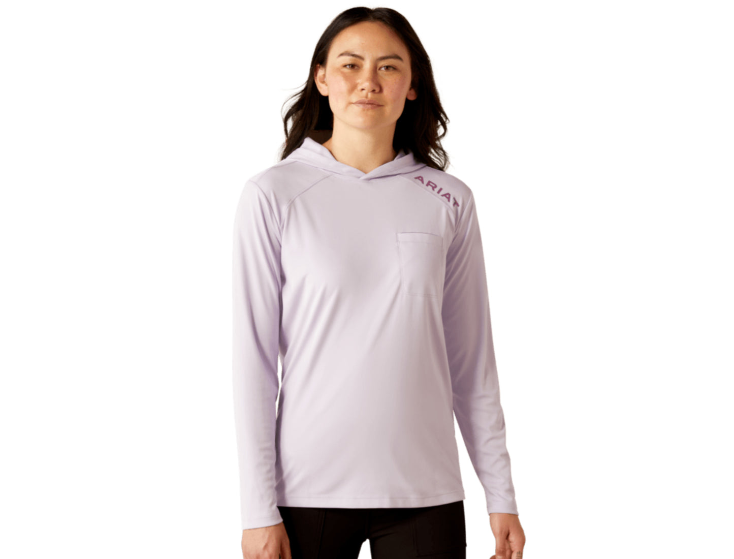 ARIAT WOMENS REBAR SUNBLOCKER HOODED T-SHIRT
