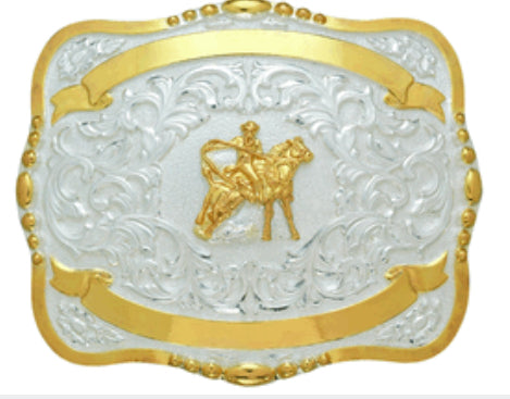 LIGHTNING RIDGE LG CALF ROPER TROPHY BUCKLE