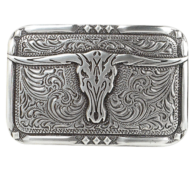 CRUMRINE VINTAGE LONGHORN SKULL BUCKLE