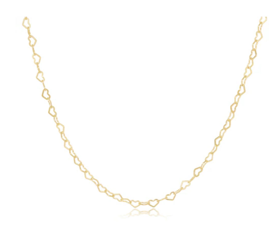 E NEWTON 17” CHOKER LOVE CHAIN GOLD