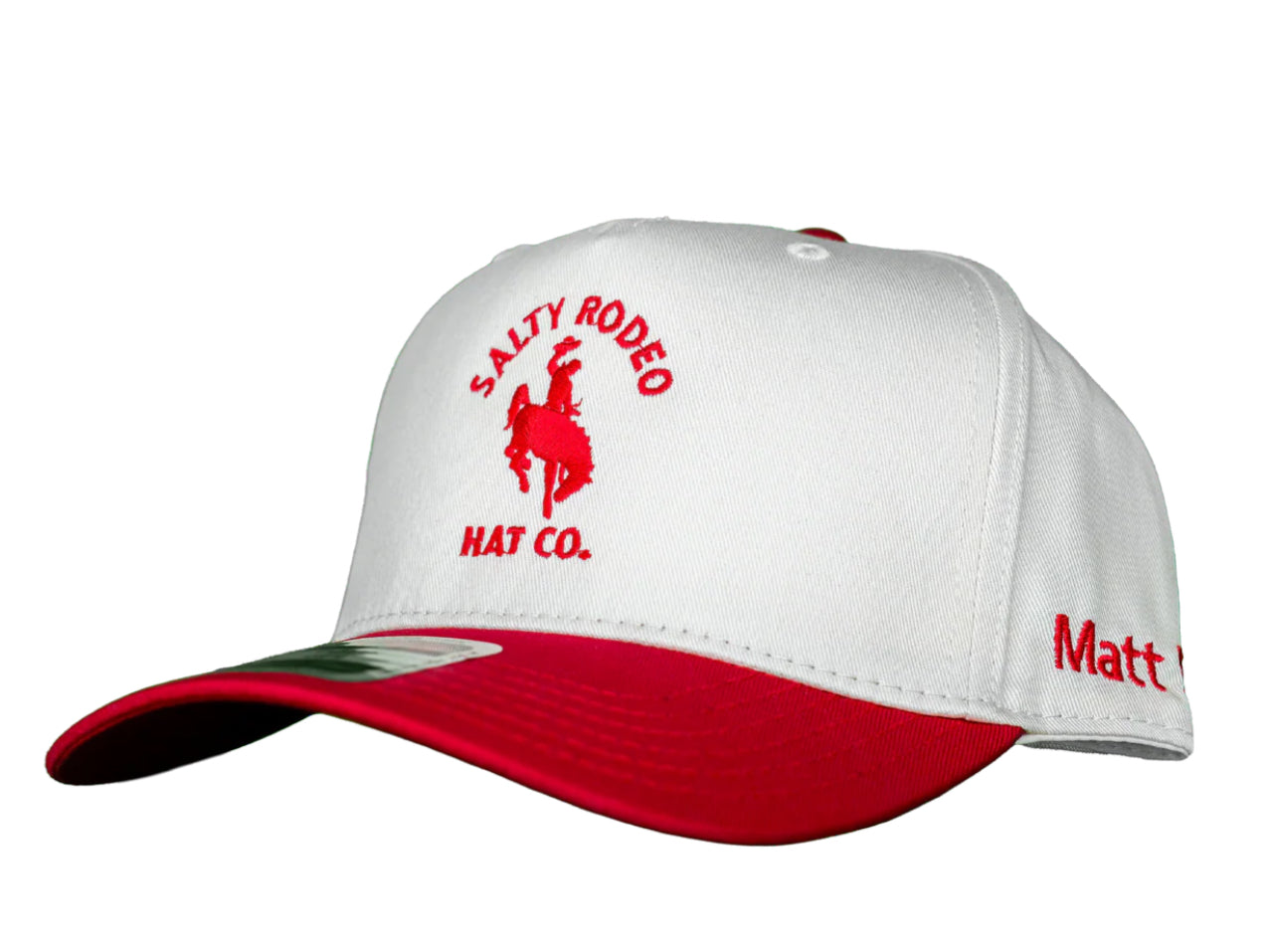 SALTY RODEO COMPANY KHAKI/RED BRONC HAT