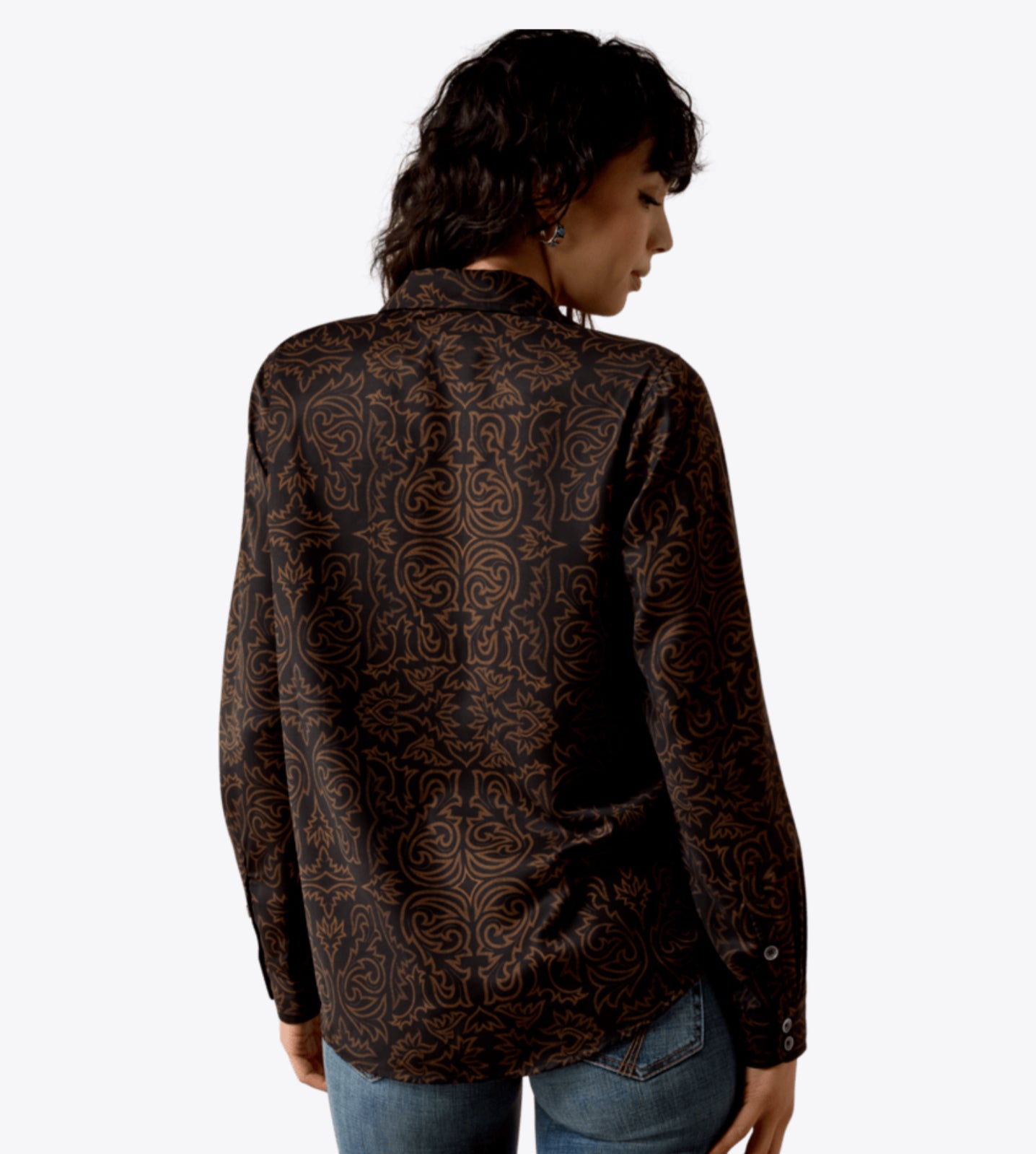 ARIAT WOMENS HOMESTYLE SHIRT IN BOT SCOOTIN’
