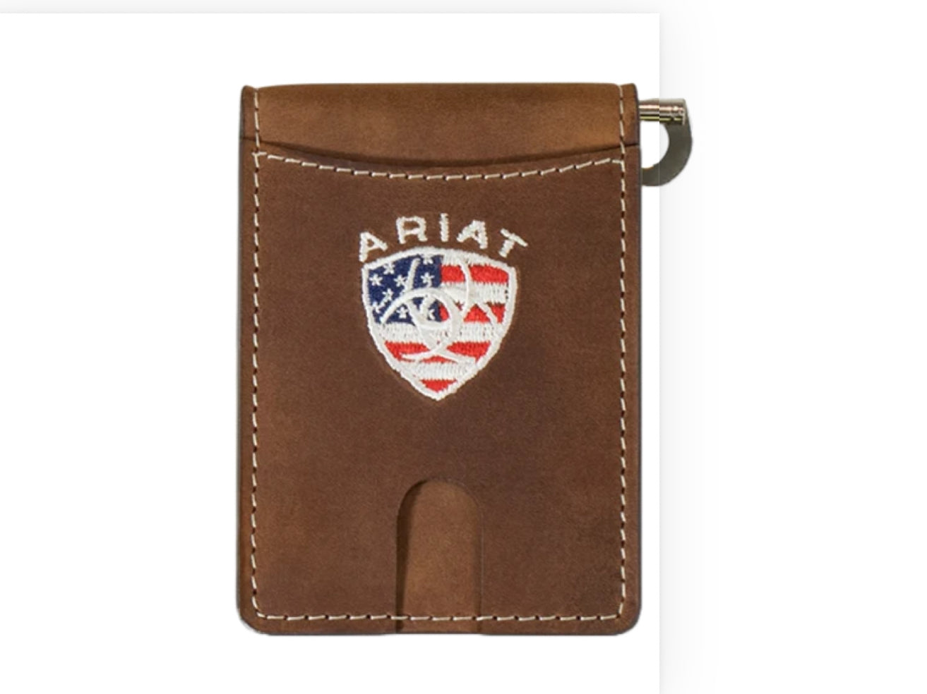 ARIAT MONEYCLIP AMERICAN FLAG EMBROIDERED LOGO
