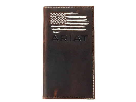 ARIAT MENS RODEO DISTRESSED AMERICAN FLAG WALLET