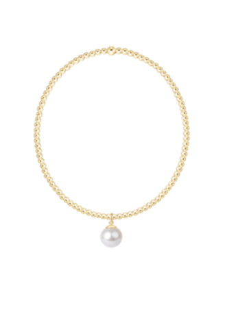 E NEWTON CLASSIC GOLD 2MM BRACELET-CLASSIC PEARL 8MM CHARM