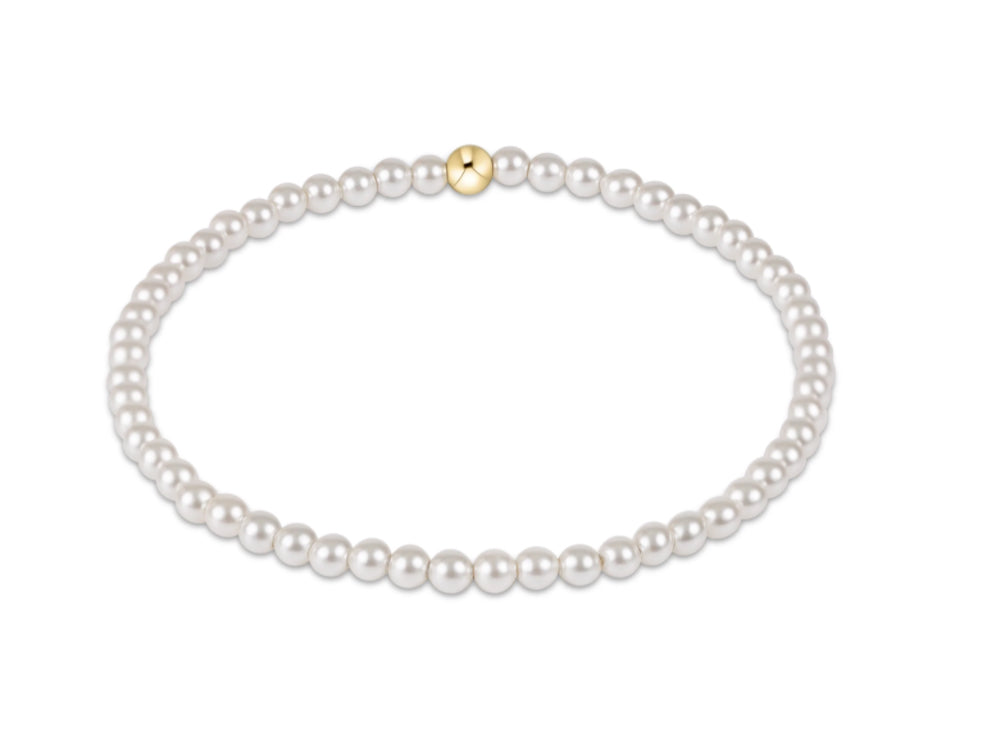 E NEWTON CLASSIC PEARL 3MM BEAD BRACELET