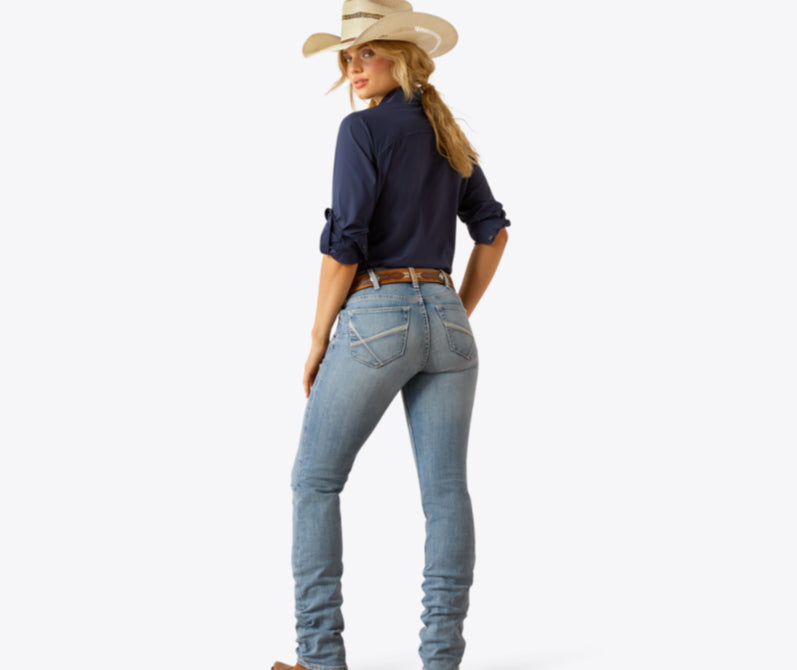 ARIAT WOMENS PERFECT RISE YARA STRAIGHT LEG JEANS