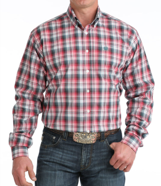 CINCH MENS PLAID SPRING 2026 LONG SLEEVE SHIRT