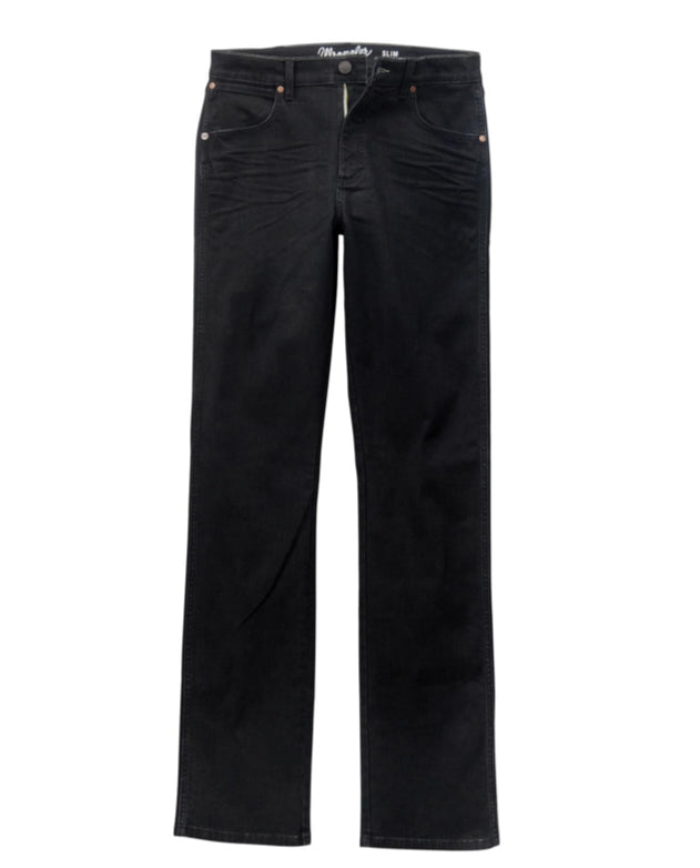 WRANGLER RETRO MENS SLIM STRAIGHT JEAN IN BLACKWELL