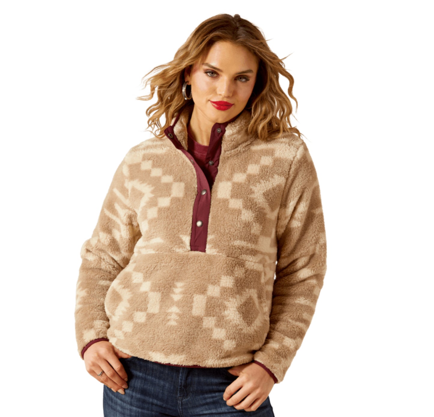 ARIAT WOMENS BERBER SNAP FRONT SWEATSHIRT