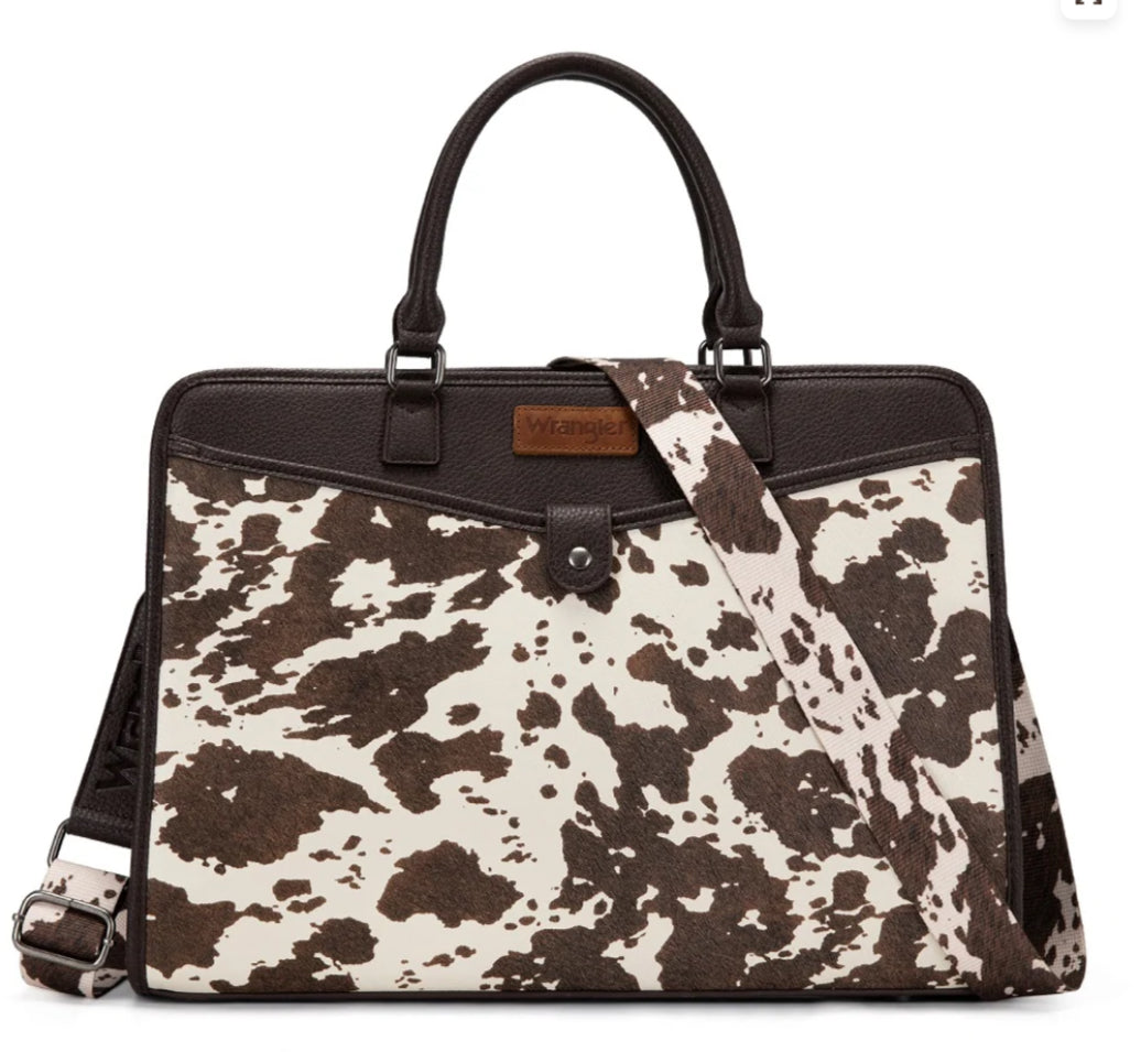 WRANGLER PEBBLED FAUX LEATHER LAPTOP BRIEF BAG