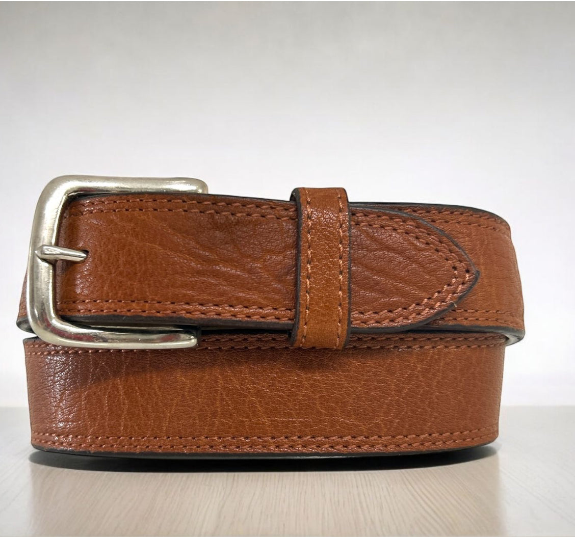 TWISTED X BROWN LEATHER BELT WITH MATCHING BILLET