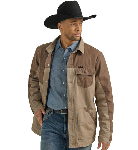 WRANGLER MIXED CANVAS CHORE COAT