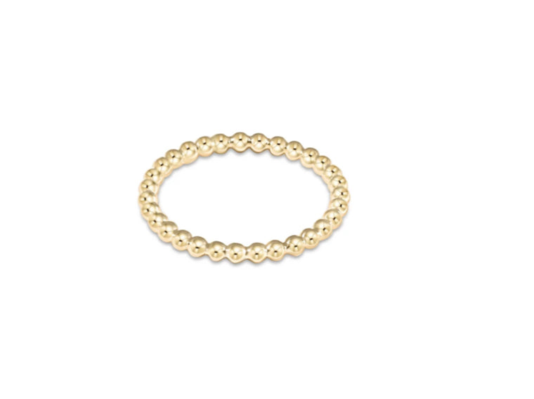 E NEWTON CLASSIC GOLD 2 MM BEAD RING