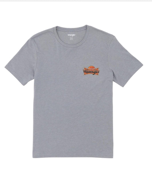 WRANGLER MENS REGULAR FIT SUNSET LOGO TEE