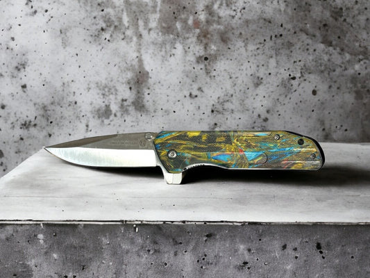 CIRCLE SH CUTLERY 4 1/2 INCH KNIFE WITH MUTLICOLORED HANDLE