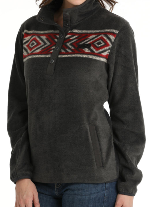 CINCH WOMENS POLAR FLEECE 1/4 BUTTON JACKET