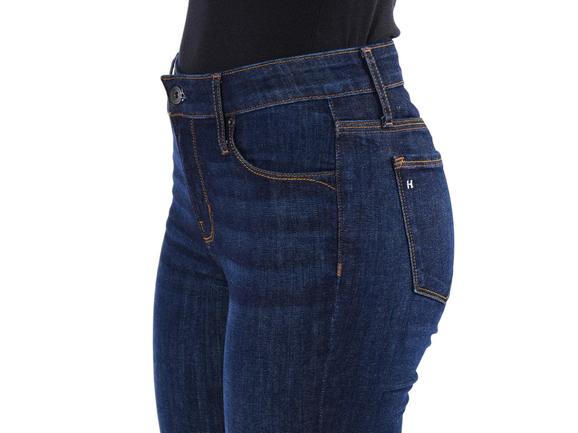 HAALA DENIM BELLA TROUSER FLARE JEAN IN DEEP OCEAN GOLD COMBO