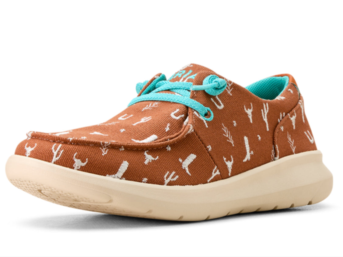 ARIAT WOMENS HILO DOODLE SORREL WESTERN SHOE