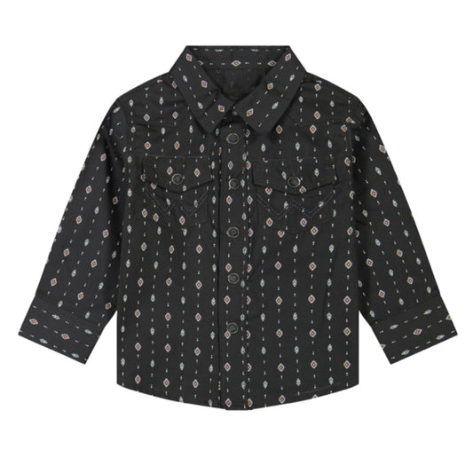 WRANGLER BABY BOY BLACK SNAP SHIRT