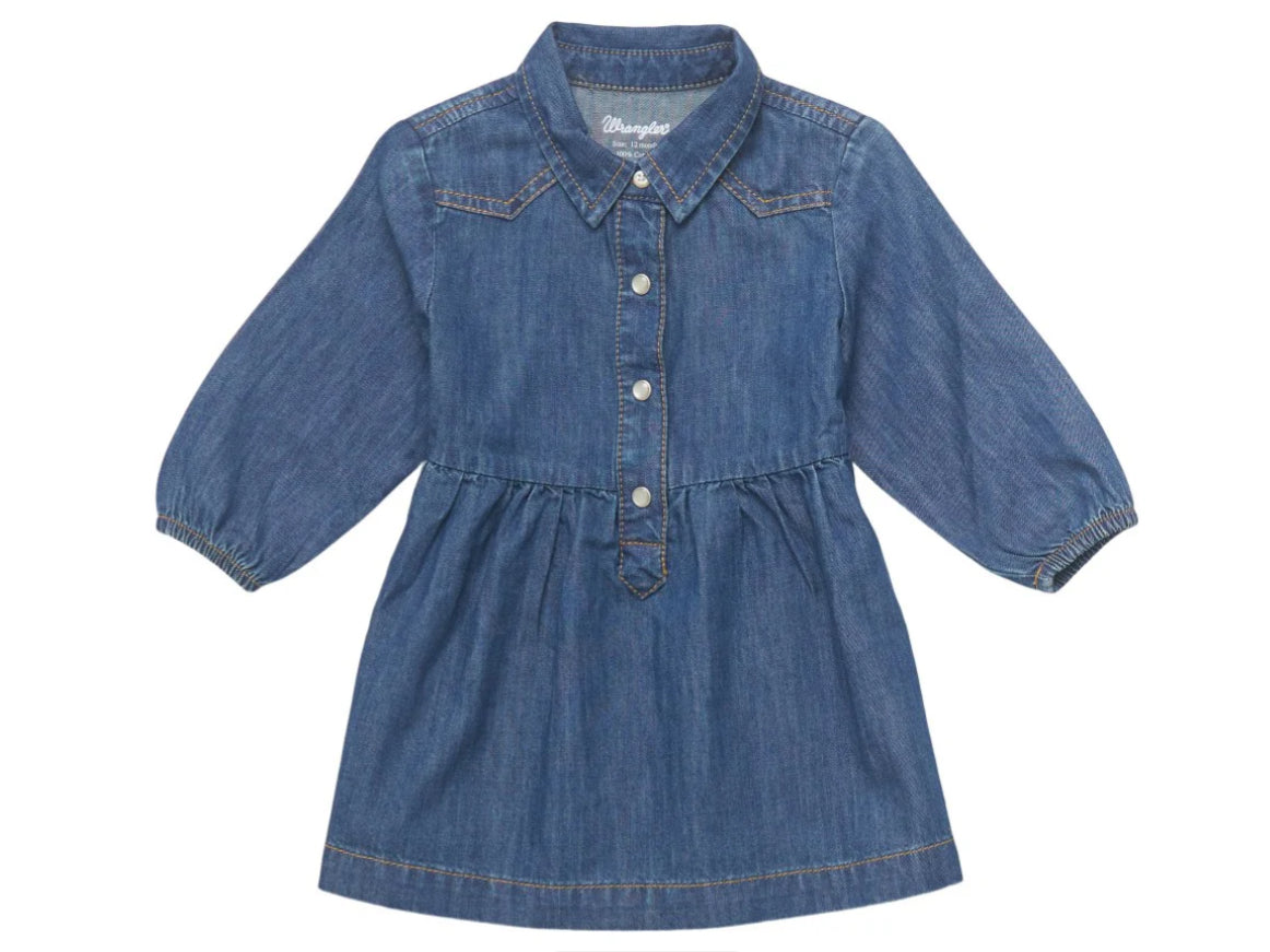 WRANGLER BABY GIRLS DENIM DRESS