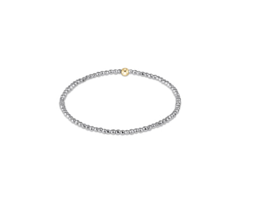 E NEWTON EXTENDS SILVER FACETED HEMATITE 2MM BEAD BRACELET