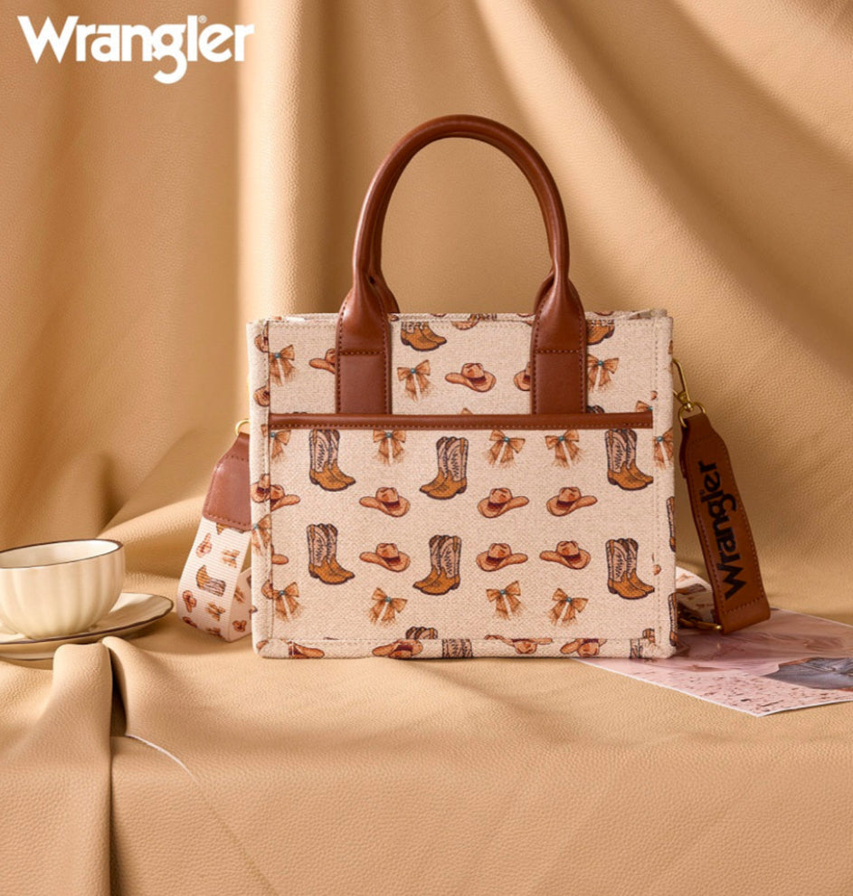WRANGLER WESTERN PRINT COWGIRL TOTEBAG/CROSSBODY