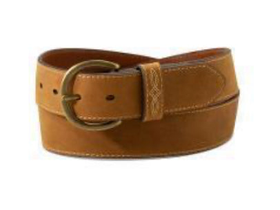 ARIAT LADIES BELT 1 1/2" BUG STITCH HARNESS BUCKLE MEDIUM BROWN