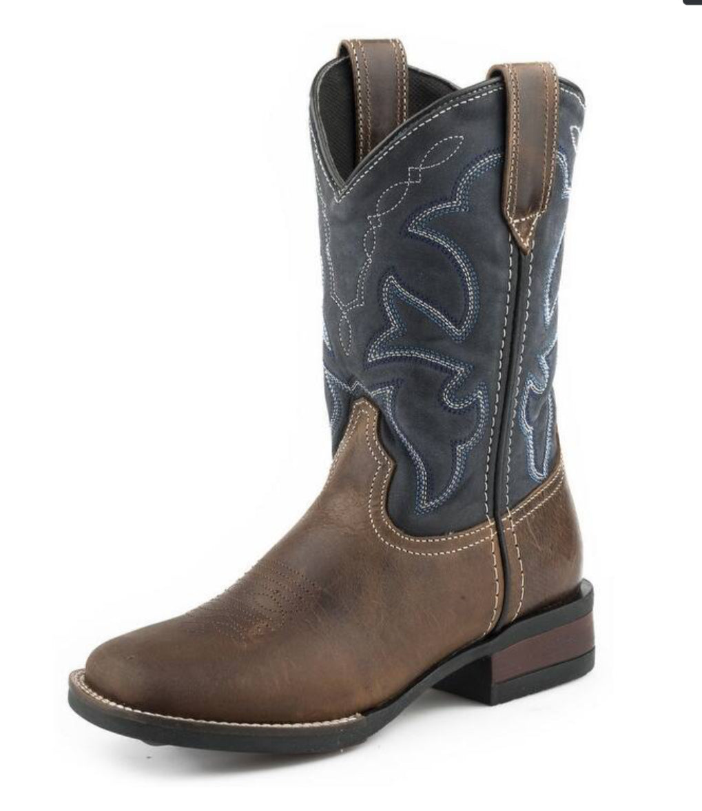 ROPER LITTLE KIDS WIDE SQUARE TOE BASIC LEATHER BOOT