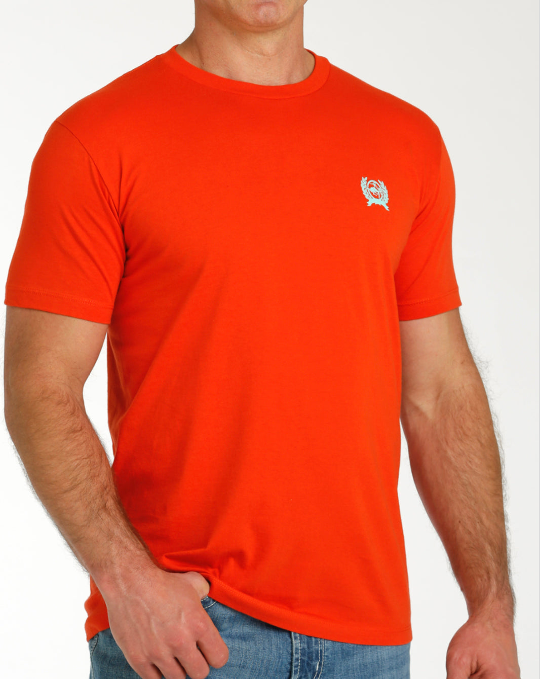 CINCH MENS RED BRONC RIDER TEE