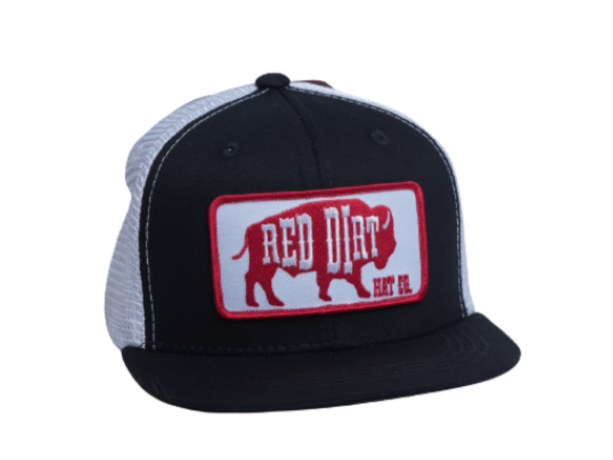 RED DIRT HAT CO RED ORIGINAL YOUTH CAP BLACK/WHITE