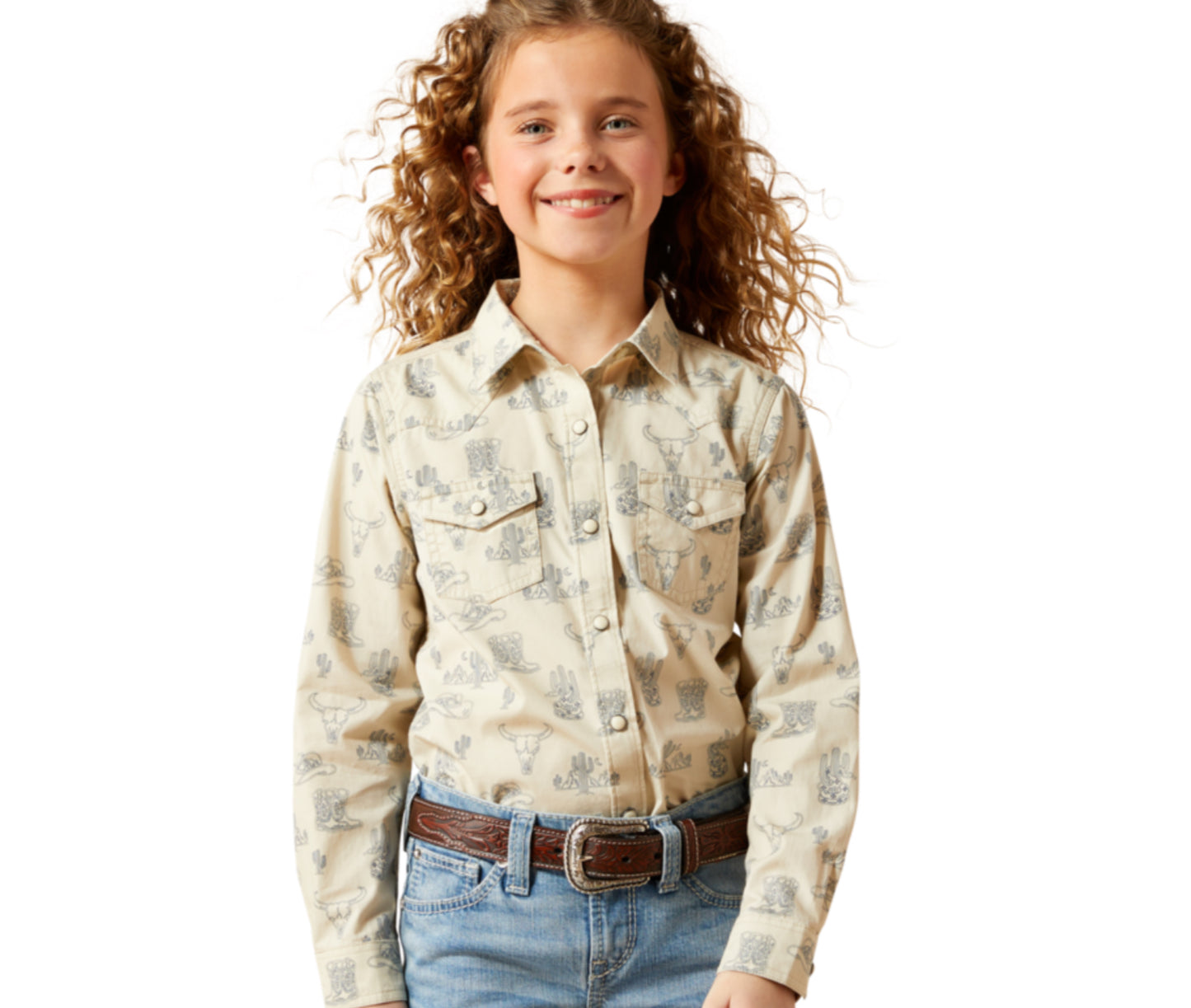 ARIAT GIRLS MILA PRINTED PEARL SNAP SHIRT