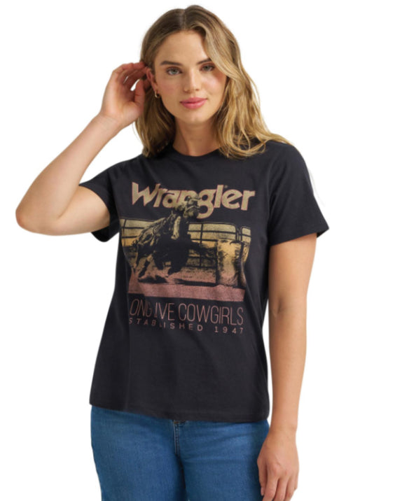 WRANGLER WOMENS RETRO GRAPHIC SHORT SLEEVE TSHIRT