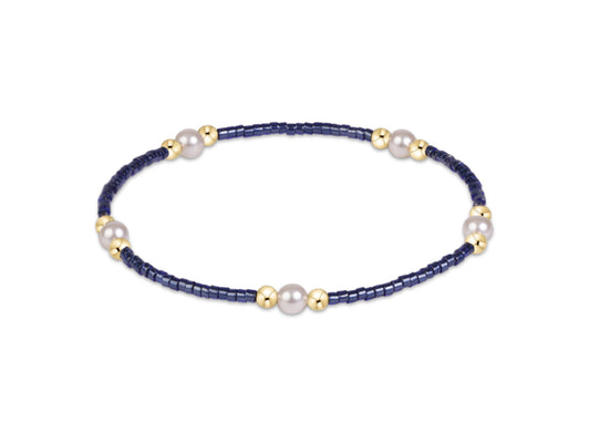 E NEWTON HOPE PURPOSE PEARL BRACELET-NAVY