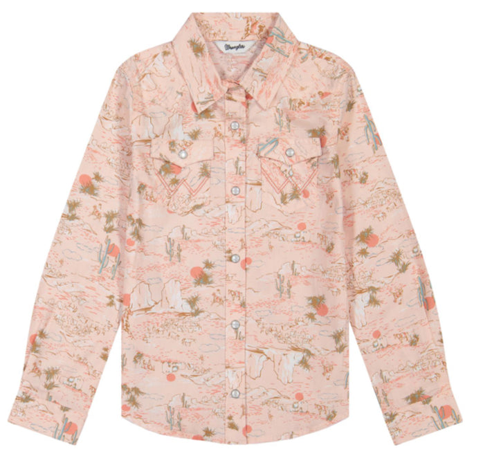 WRANGLER GIRLS WESTERN SNAP SHIRT