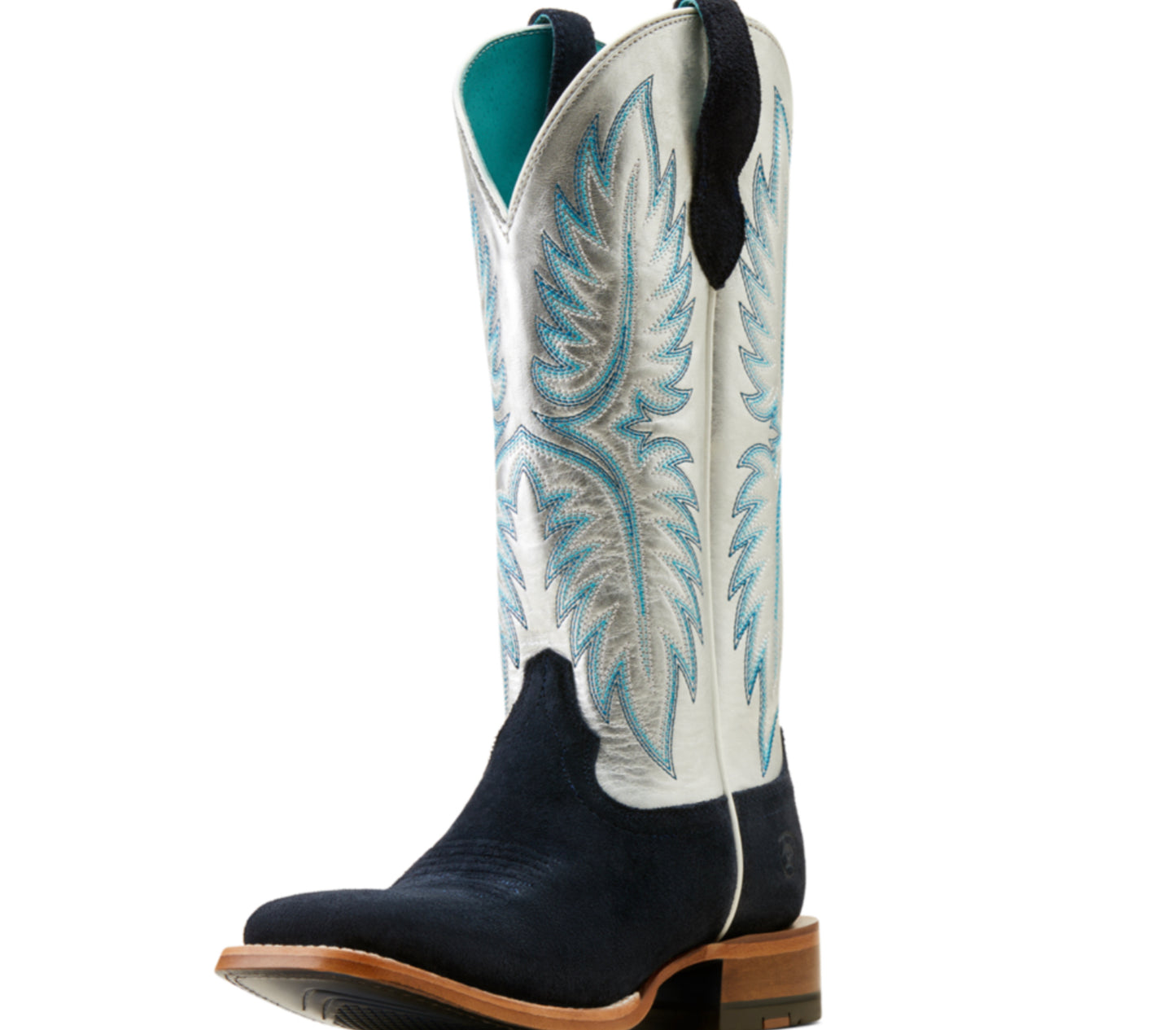 ARIAT WOMENS FRONTIER CALAMITY JANE POLO BLUE ROUGHOUT BOOT