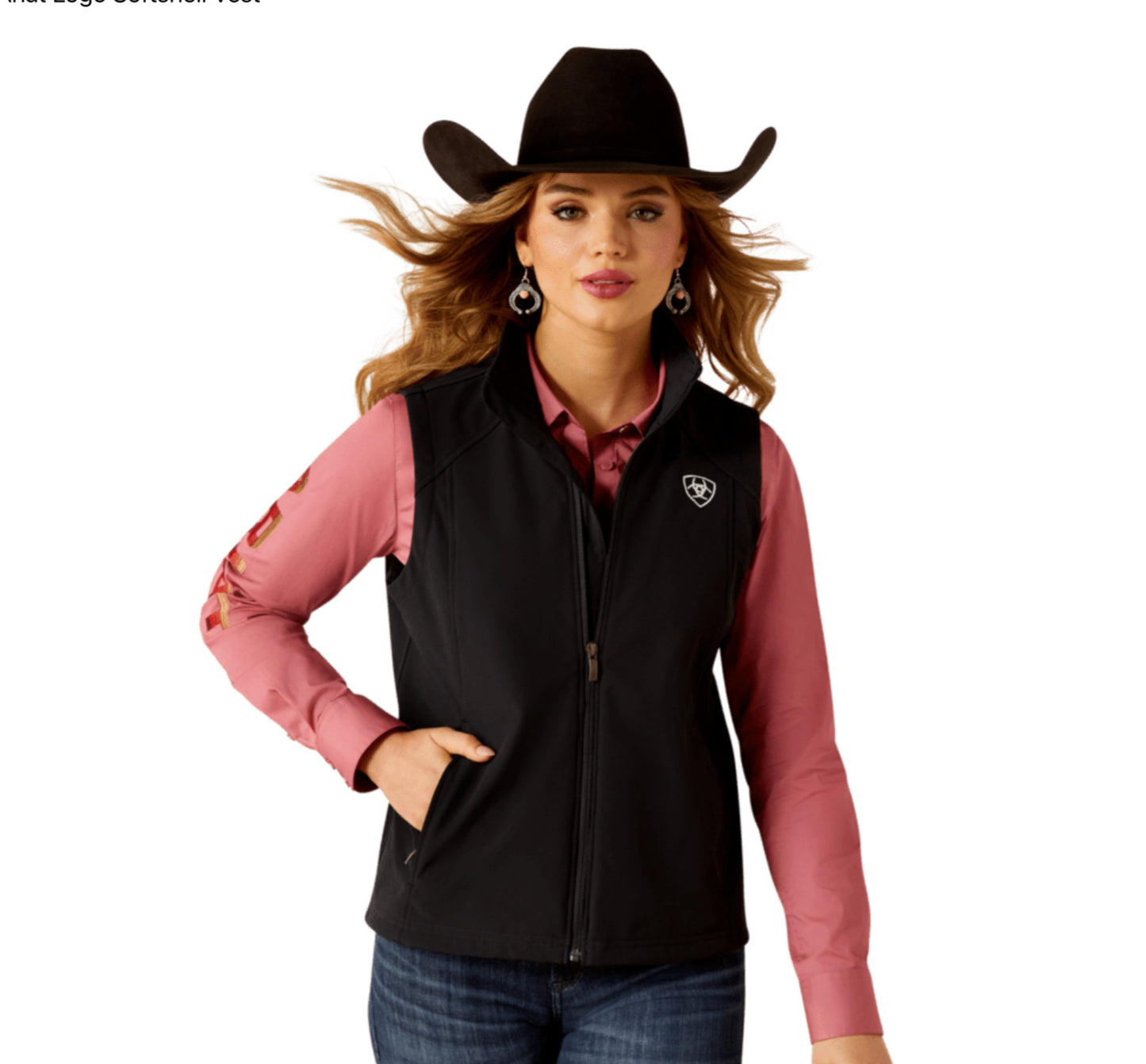 ARIAT WOMENS LOGO SOFTSHELL VEST