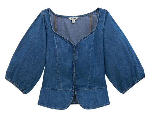 WRANGLER RETRO WOMENS VINTAGE DENIM CORSET TOP