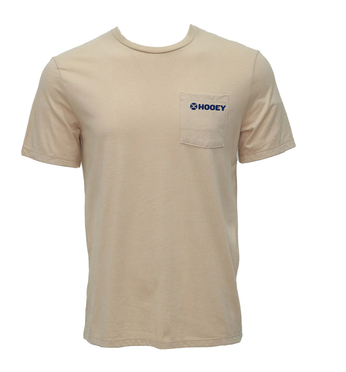 HOOEY MENS PRCA TAN CREW NECK FRONT POCKET TEE